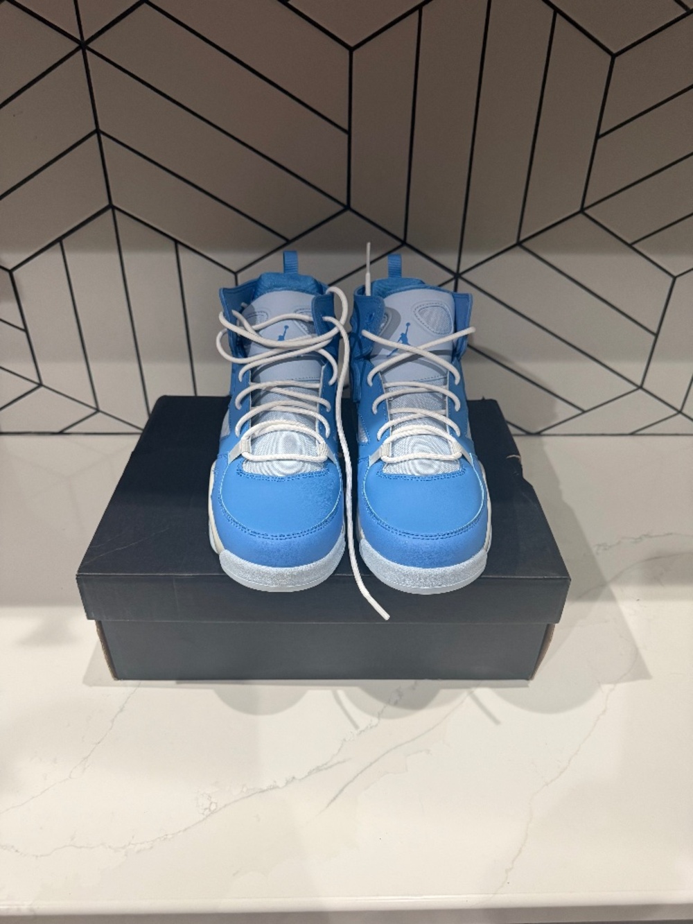 Air Jordan Flight Club '91 Legend Blue Pure Platinum Sail- 6Y/7.5W- NEW!!!